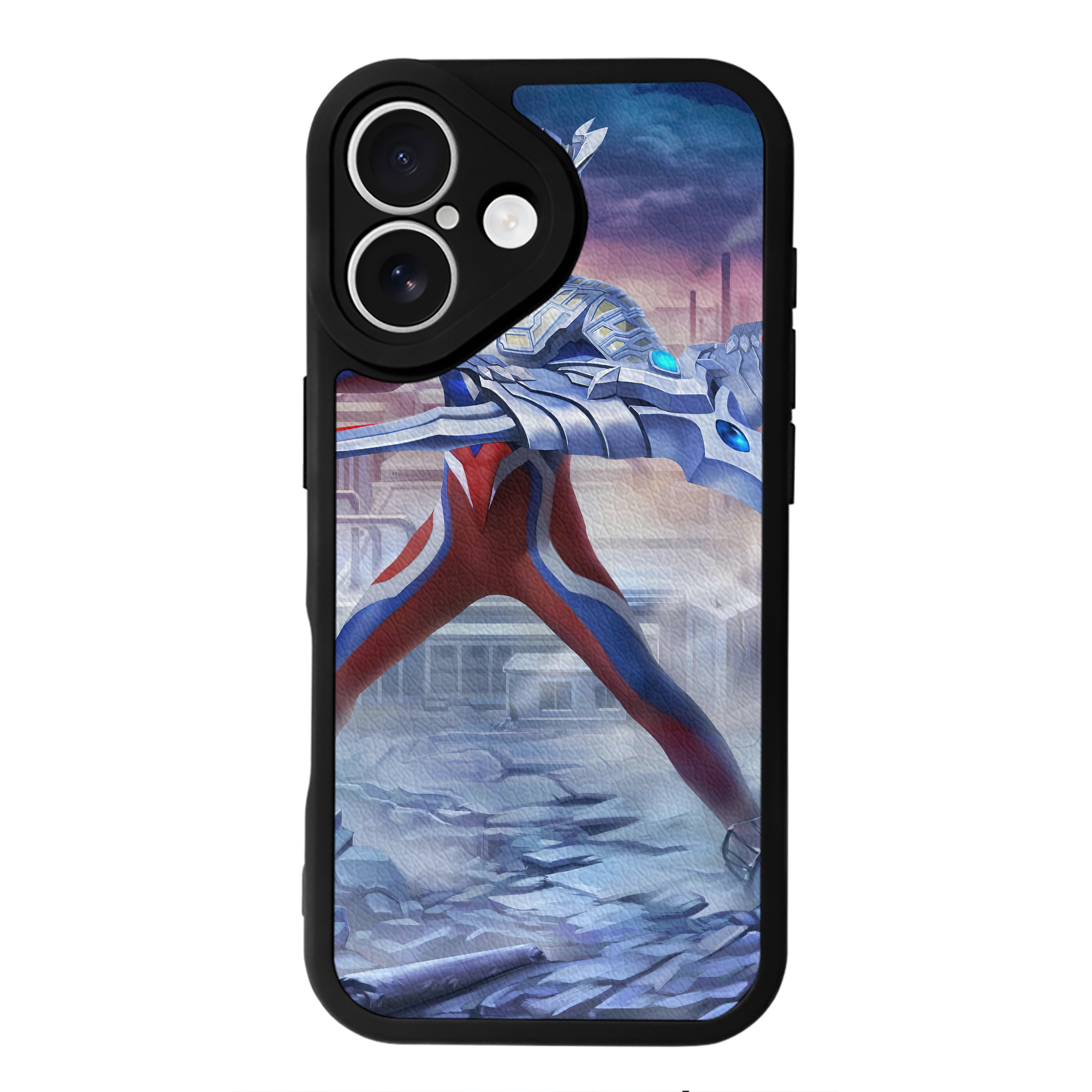 （画像用） ウルトラマン Ultraman 【iPhone 16シリーズ対応】シリコンスマホケース（レザー調） 材質：シリコン